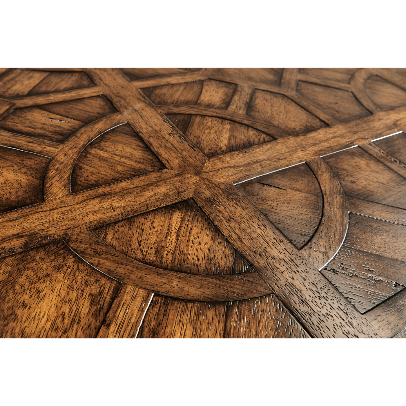 Argentinian Walnut Parquetry & Iron Coffee Table
