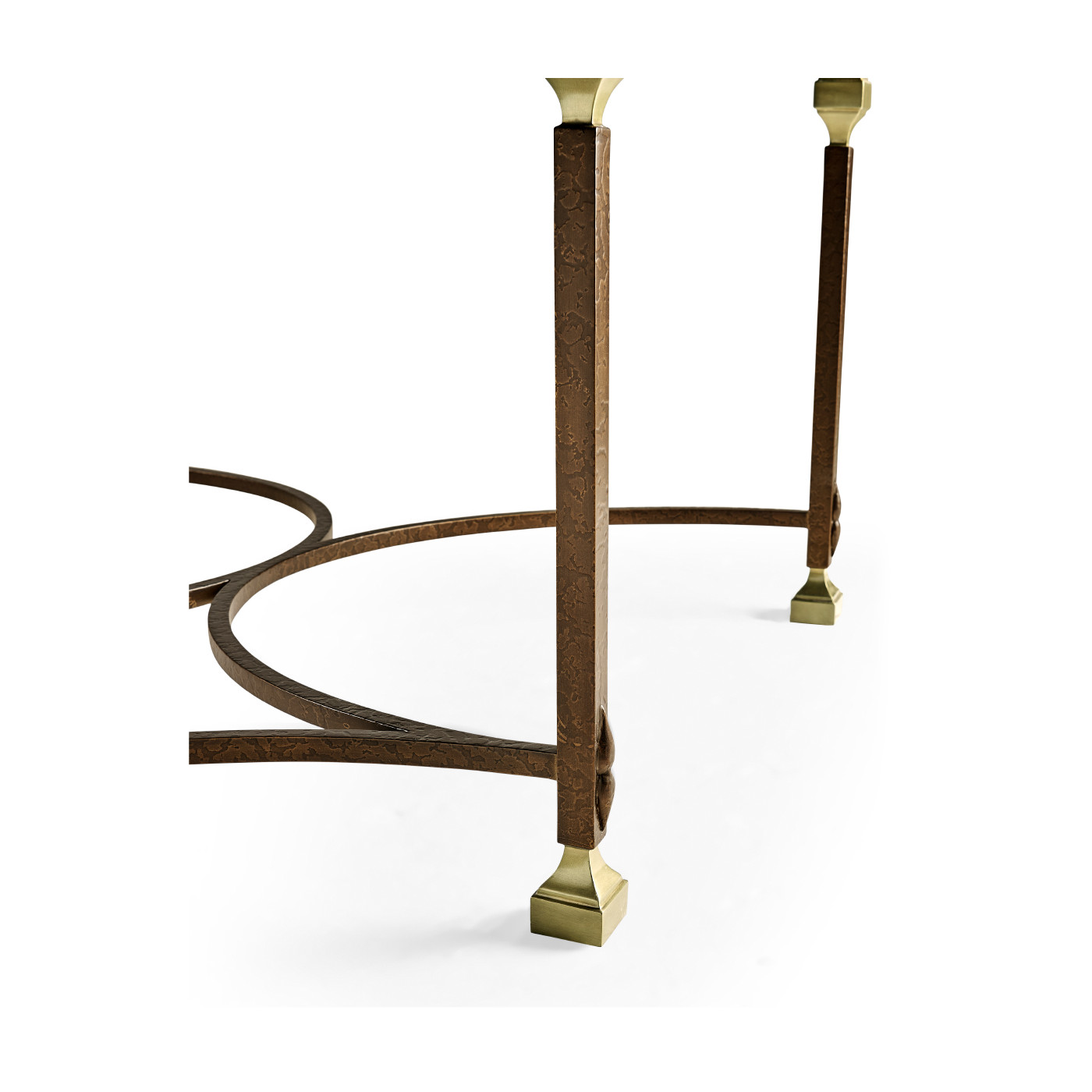 Argentinian Walnut Parquetry & Iron Coffee Table