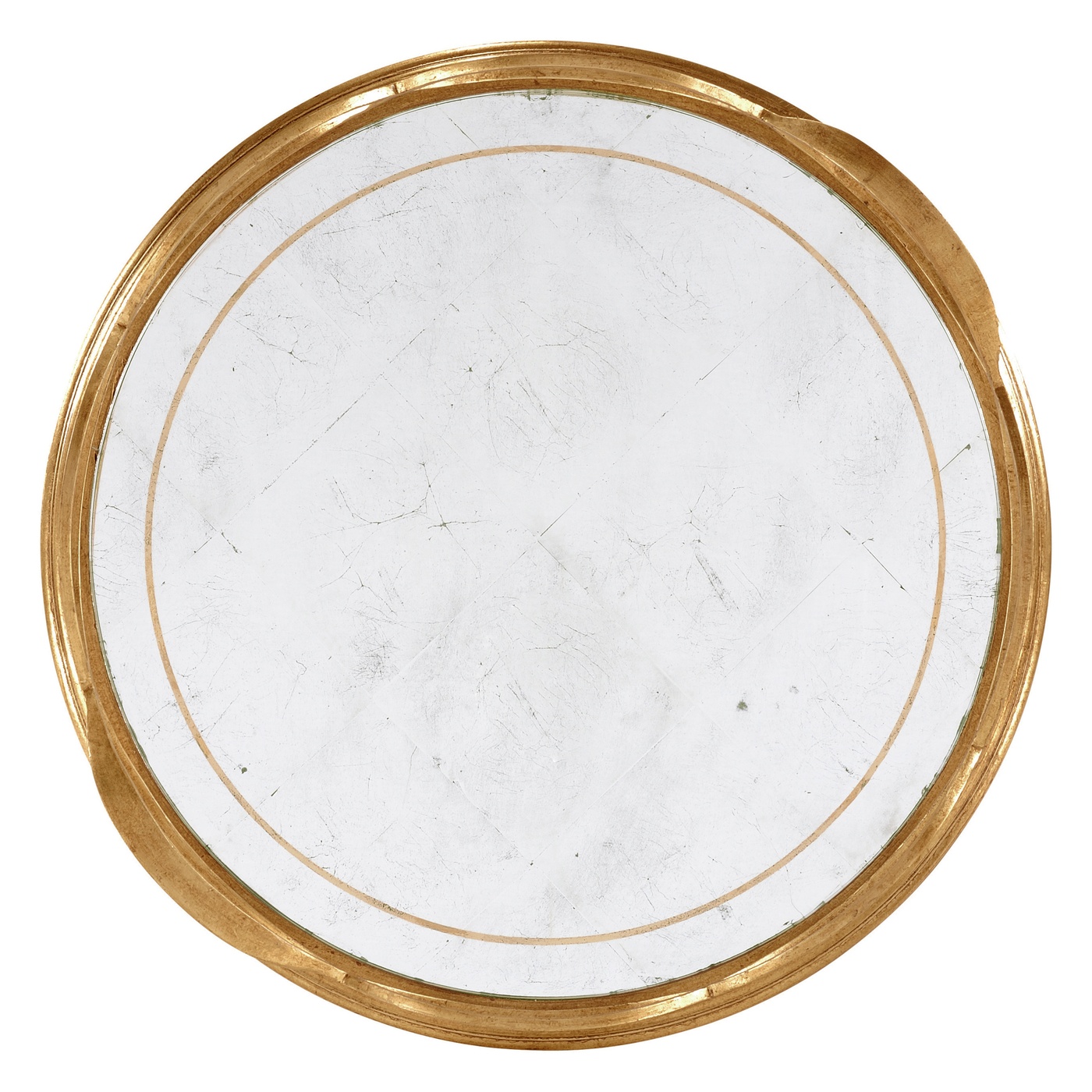 Églomisé & Gilded Circular Tray