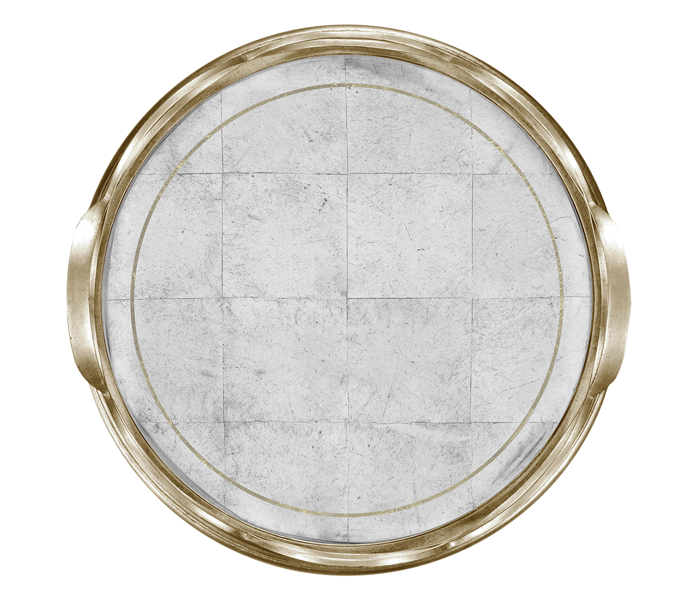 Églomisé & Silver Circular Tray