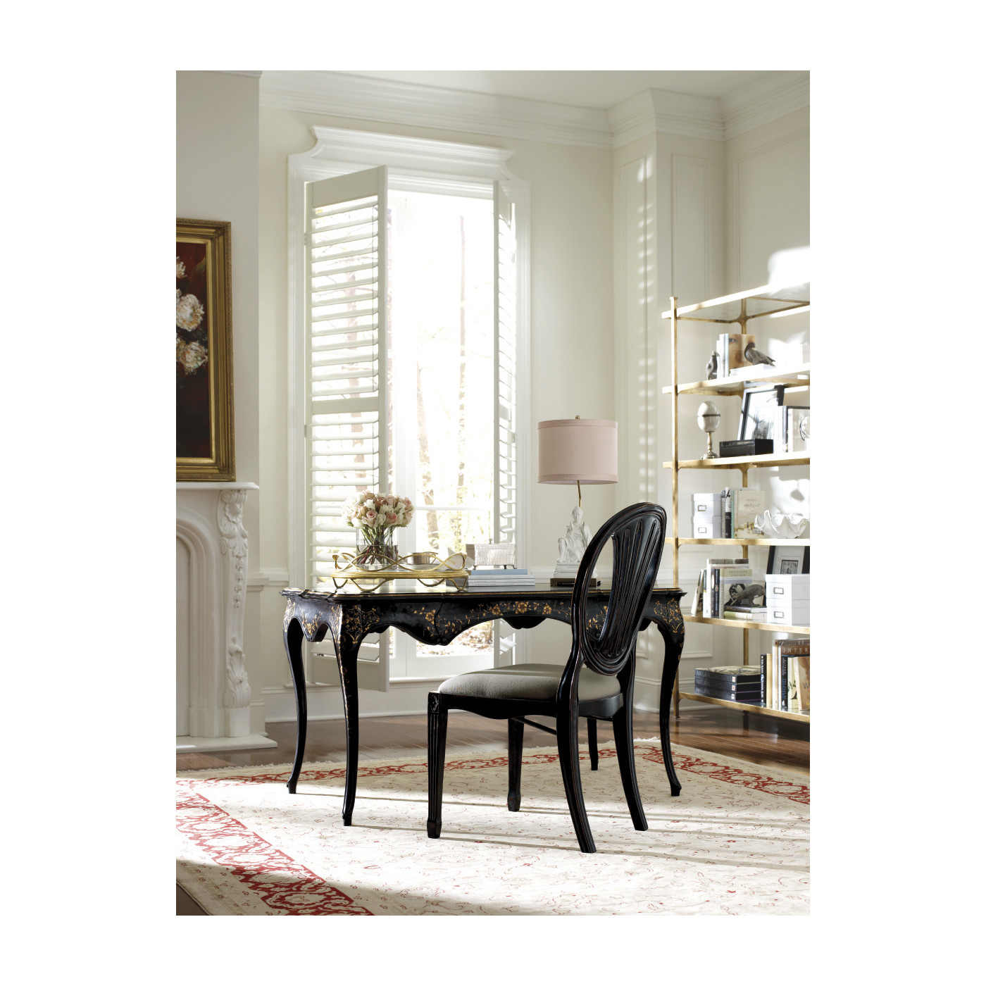 Églomisé & Silver Circular Tray