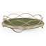 Green Faux Shagreen & Silver Iron Circular Tray