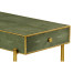 Green Faux Shagreen Gilded Side Table
