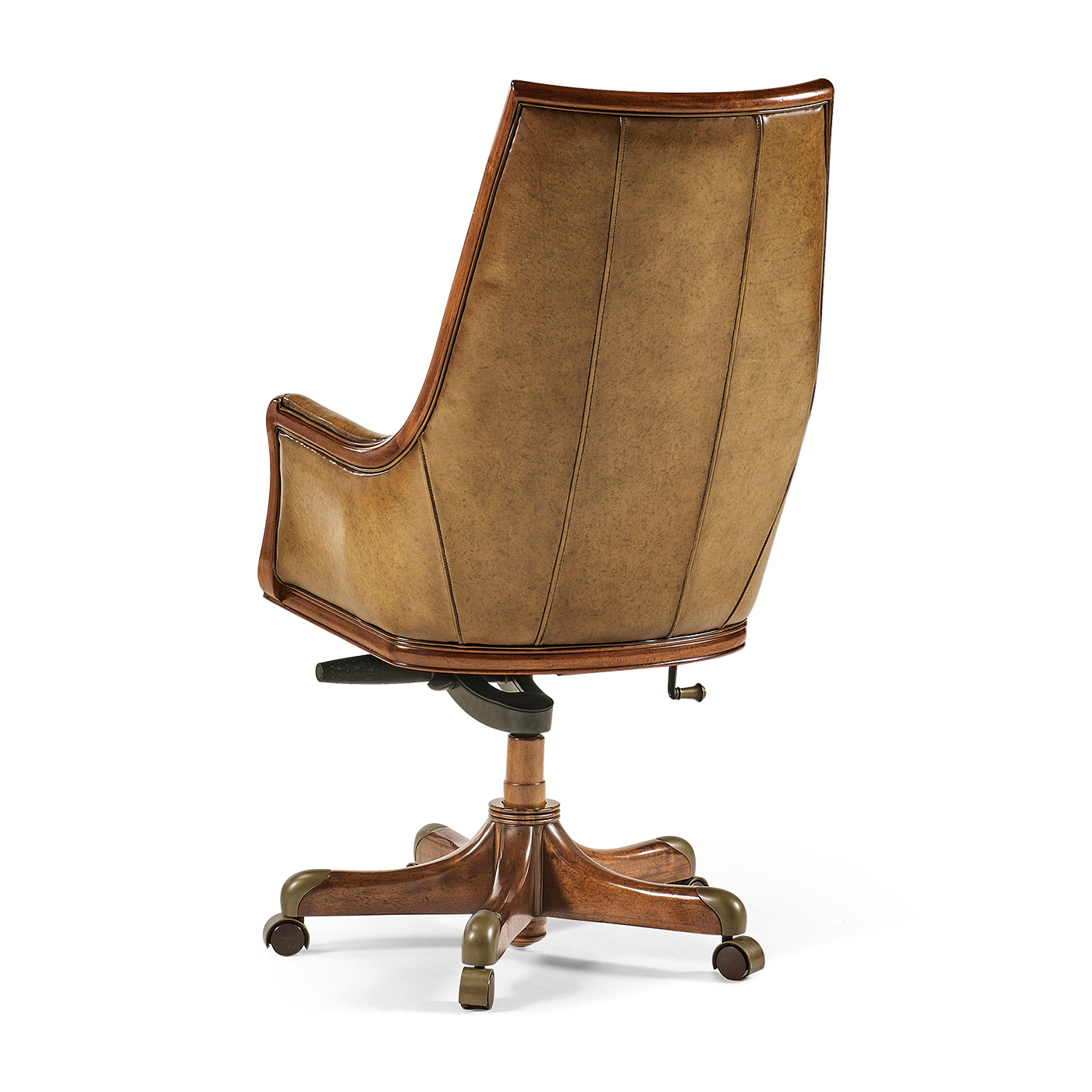 Edwardian High Backed Walnut Office Chair