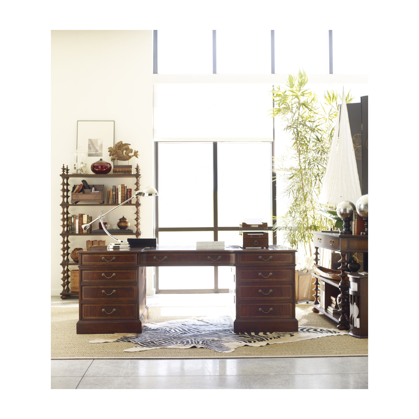 Crotch Walnut Desk Organiser