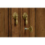 Walnut queen Anne style corner cabinet
