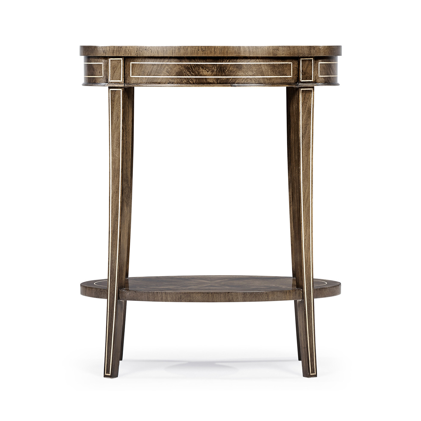 Oval Bleached Mahogany Lamp Table