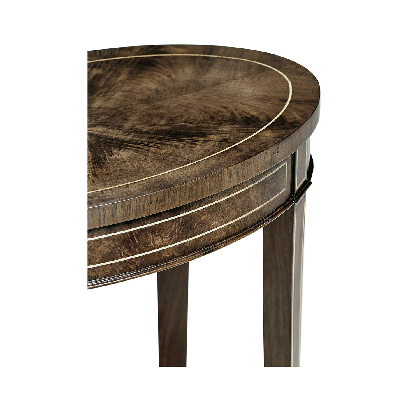 Oval Bleached Mahogany Lamp Table