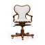Double Lobed Shaped Mahogany Office Chair