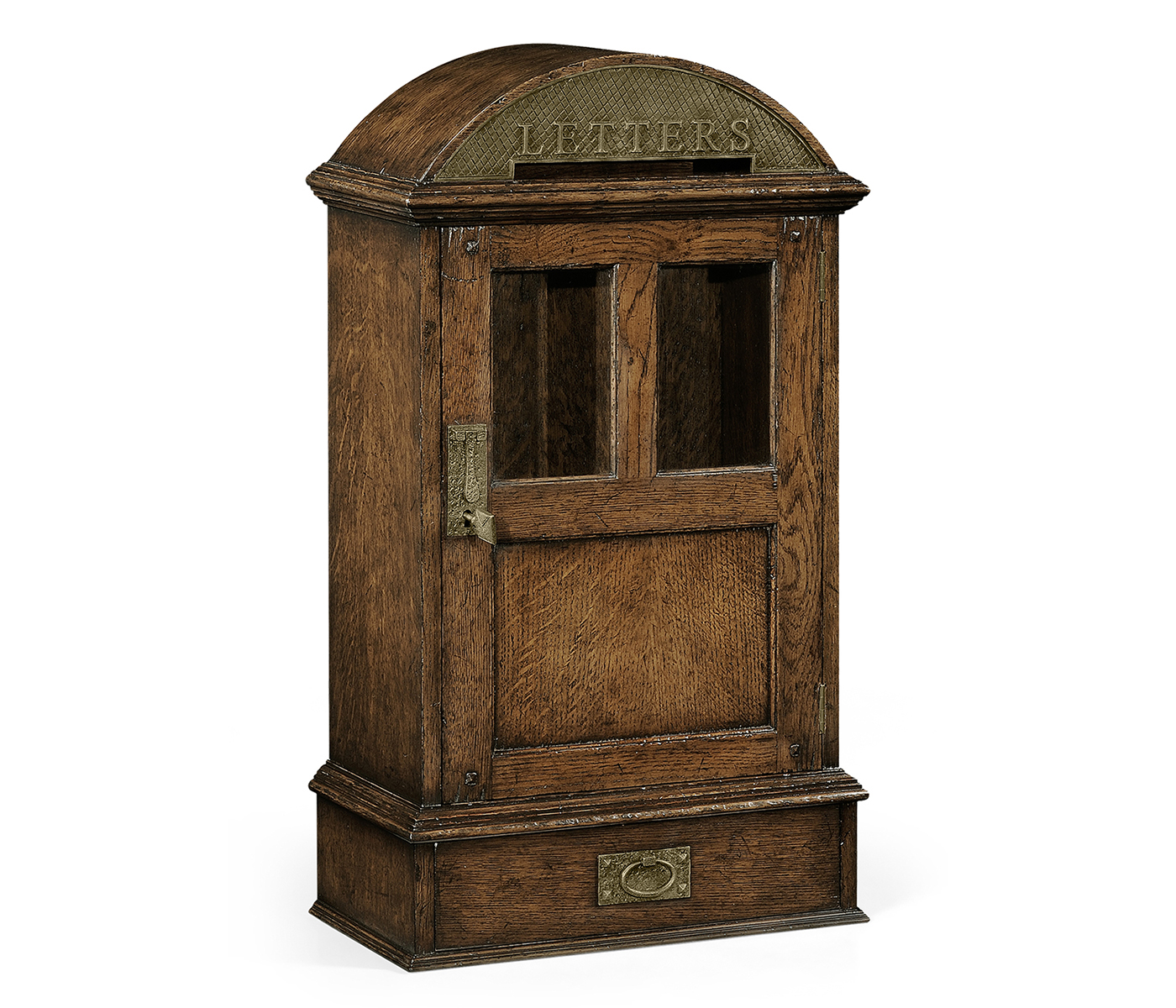 Dark Oak Letter Box with Lock