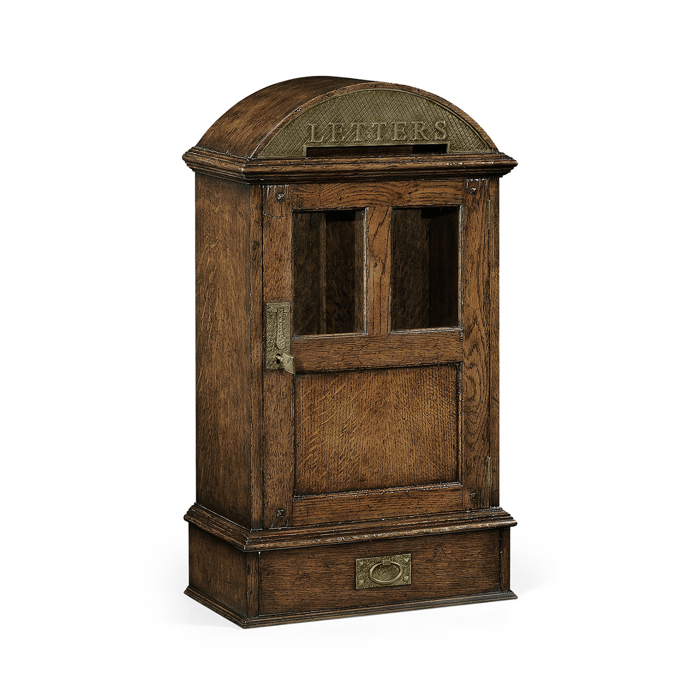 Dark Oak Letter Box with Lock