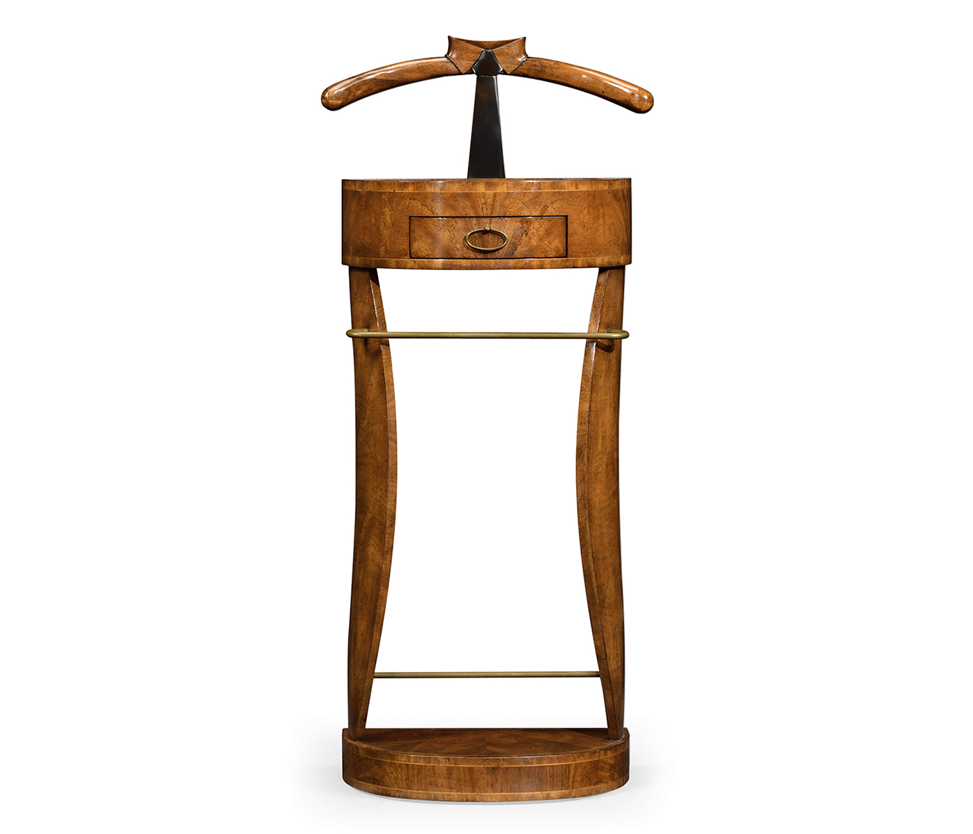 Crotch Walnut Valet Stand with Stud Box