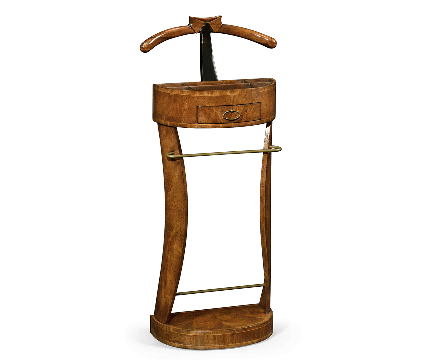 Crotch Walnut Valet Stand with Stud Box