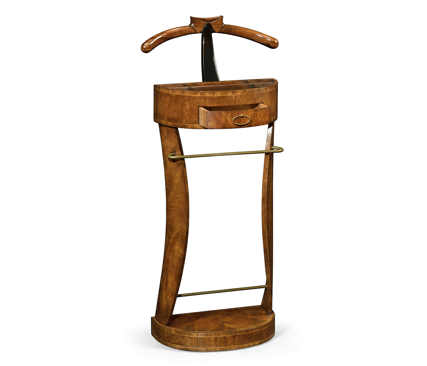 Crotch Walnut Valet Stand with Stud Box