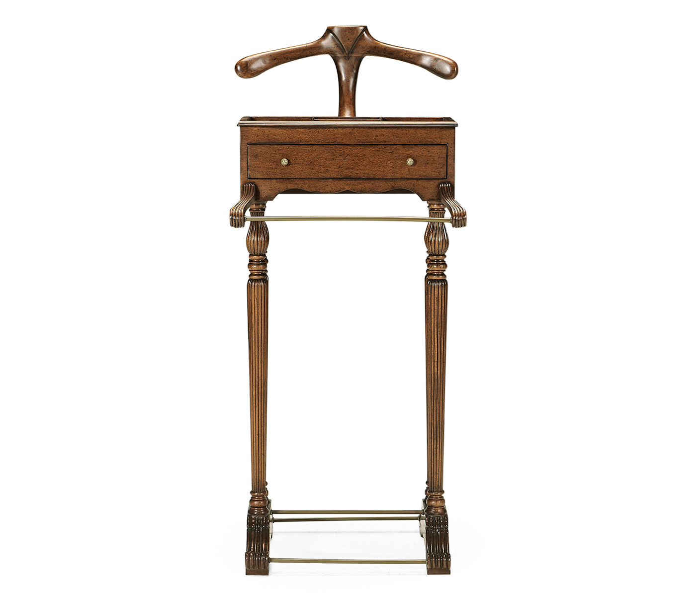 Regency Style Walnut Valet Stand with Stud Box