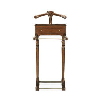 Regency Style Walnut Valet Stand with Stud Box
