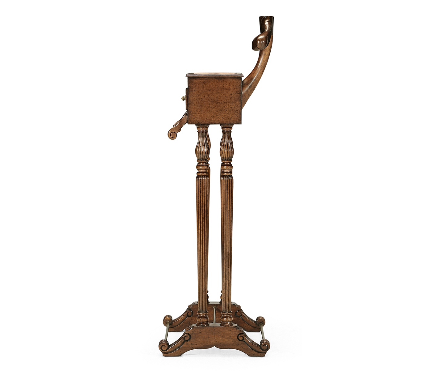 Regency Style Walnut Valet Stand with Stud Box