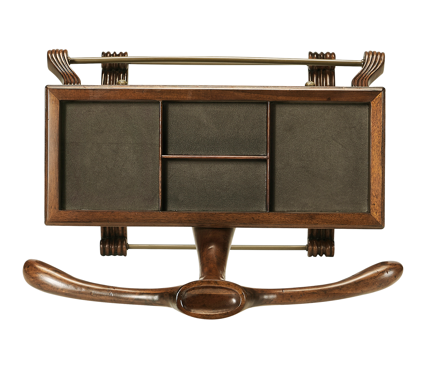 Regency Style Walnut Valet Stand with Stud Box
