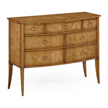 Biedermeier bow front chest of drawers (Birch)