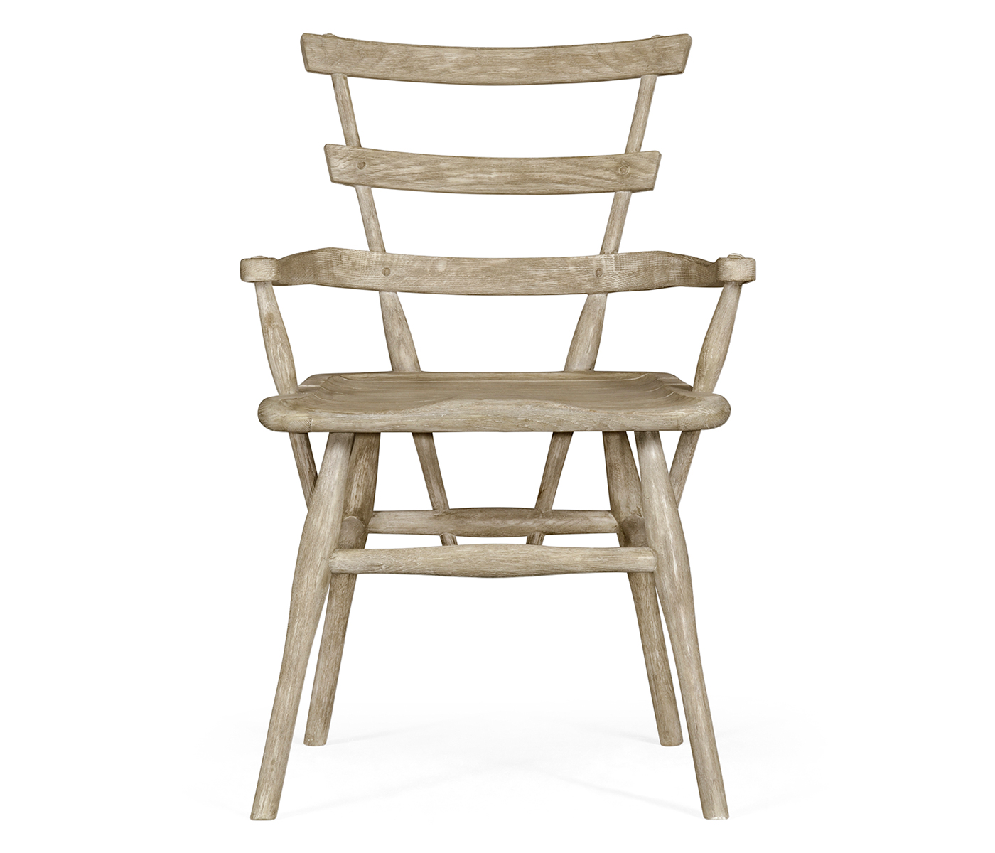 Country Style Grey Oak Arm Chair with Cushion