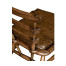 Country Style Dark Oak Side Chair With Cushion