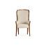 High Curved Back Walnut Dining Arm Chair