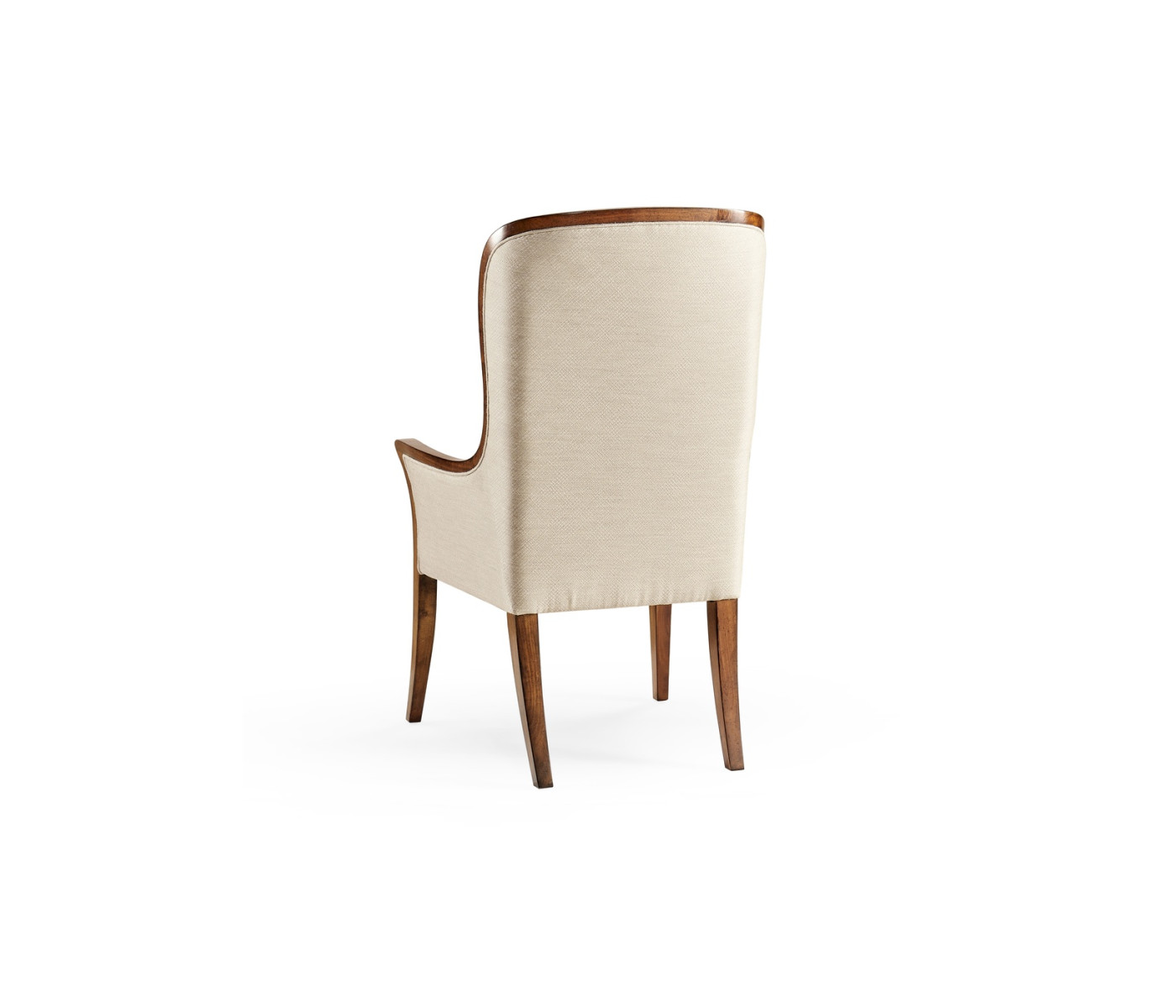 High Curved Back Walnut Dining Arm Chair