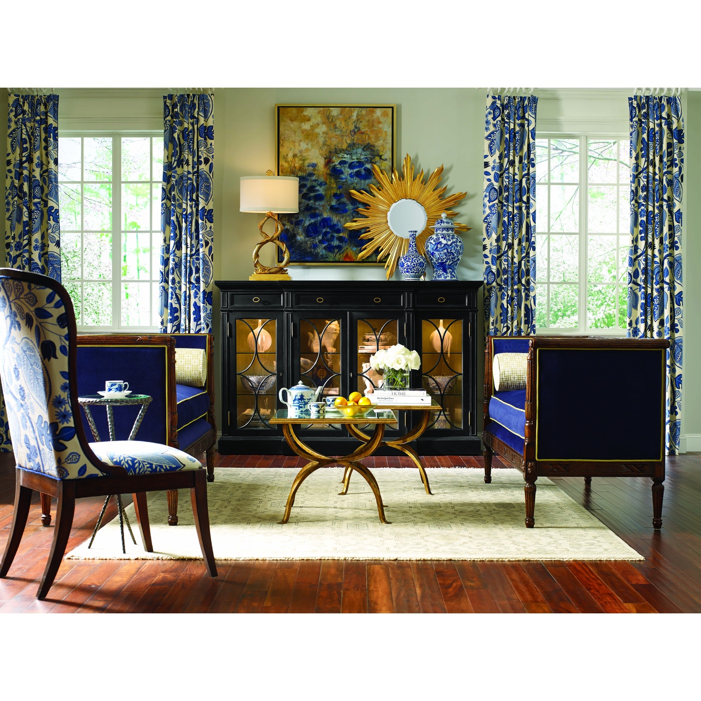 High Curved Back Walnut Dining Side Chair