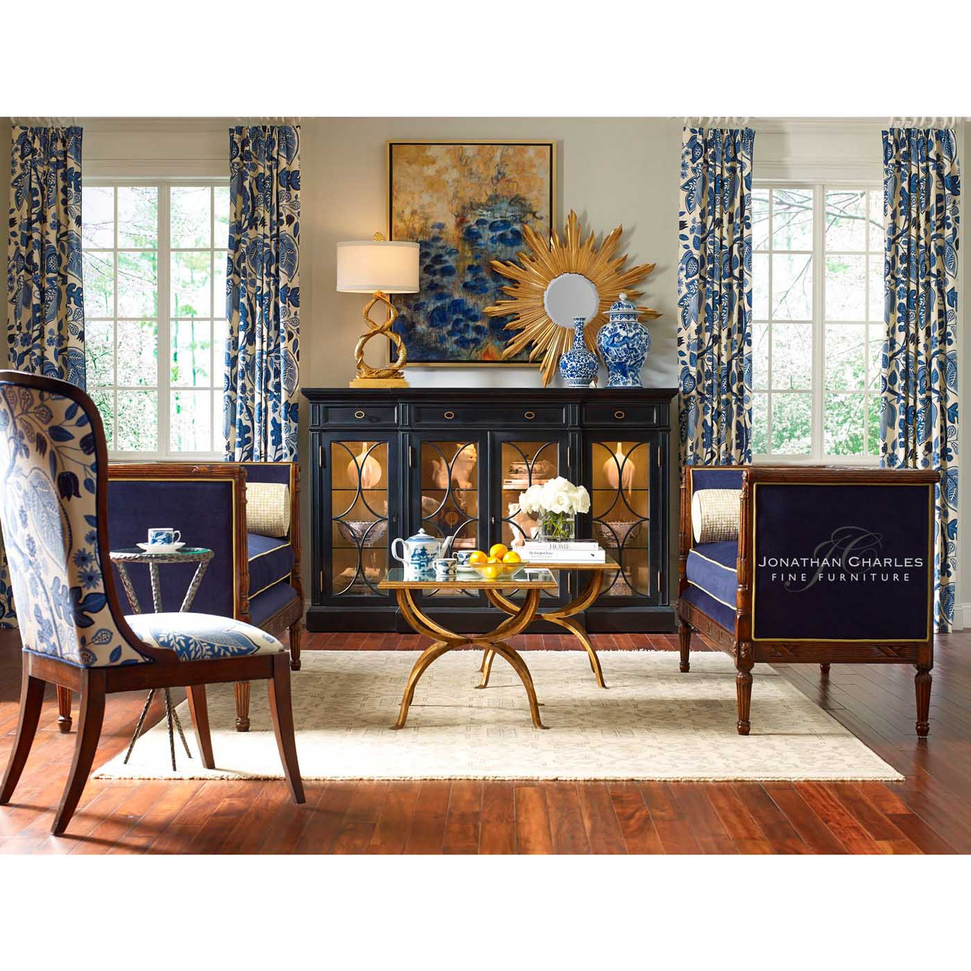 High Curved Back Walnut Dining Side Chair