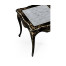 Black & gilded floral side table églomisé top