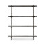 Églomisé & Bronze Iron Four Tier-Étagère