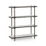 Églomisé & Bronze Iron Four Tier-Étagère