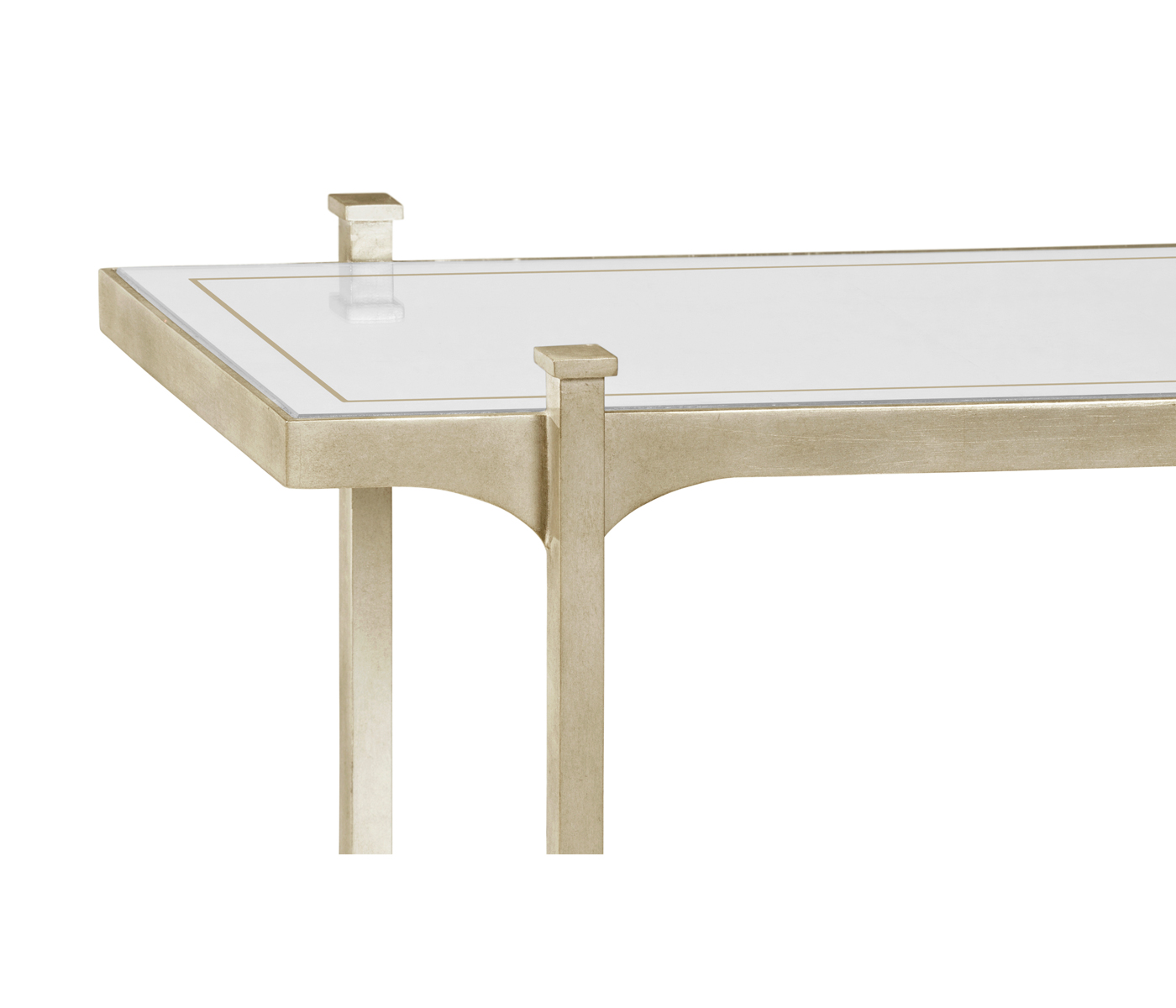 Églomisé & Silver Iron Four Tier-Étagère