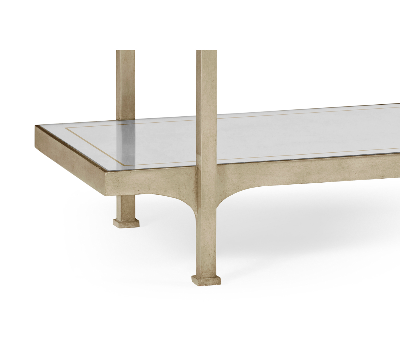 Églomisé & Silver Iron Four Tier-Étagère