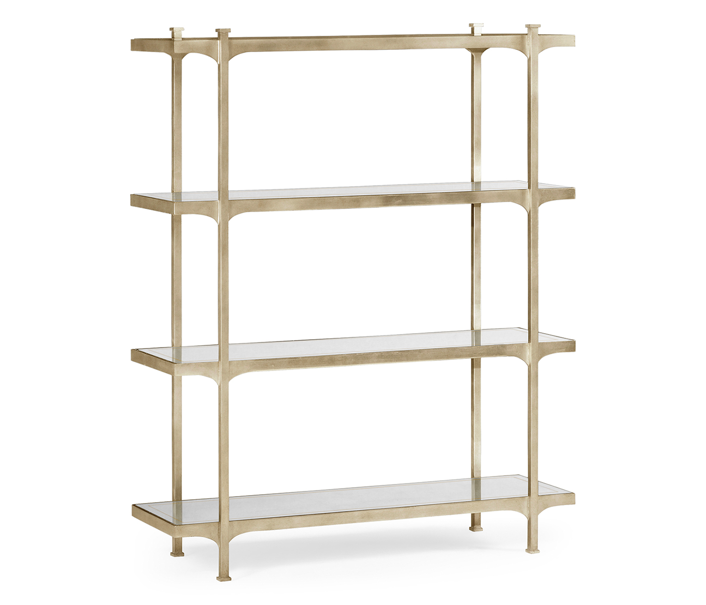 Églomisé & Silver Iron Four Tier-Étagère