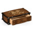 Mahogany Lidded Box with Musical Instrument Design Inlay