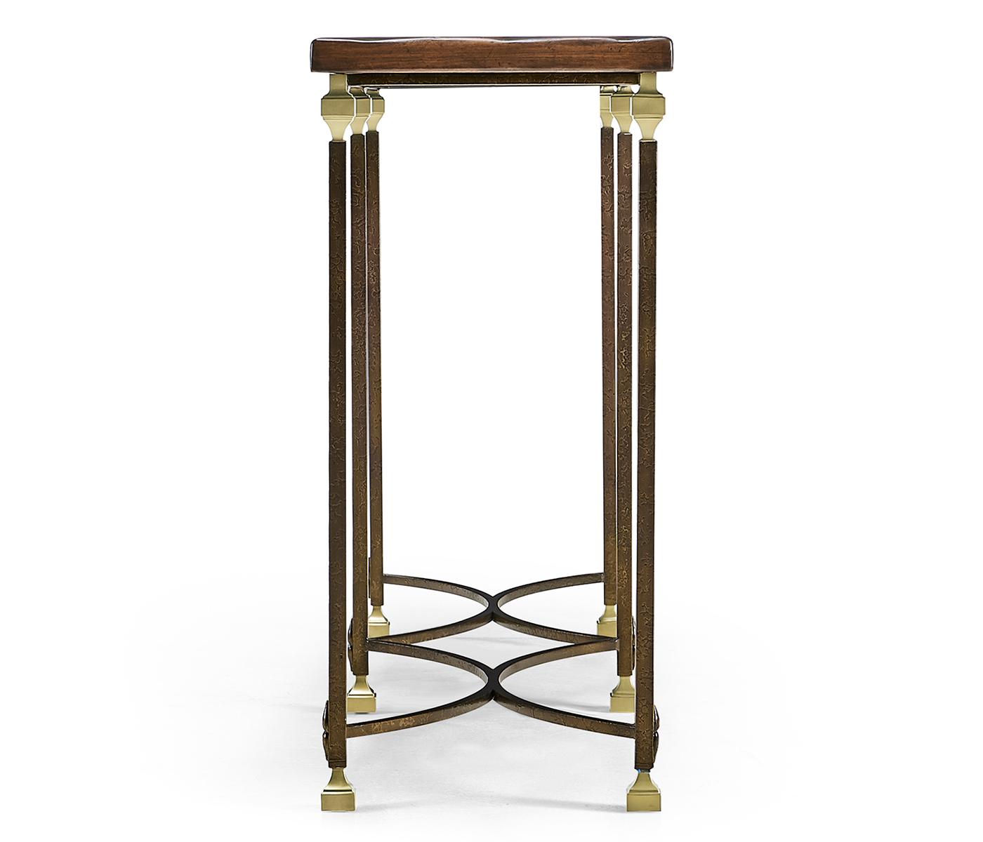 Argentinian Walnut Parquetry & Iron Console