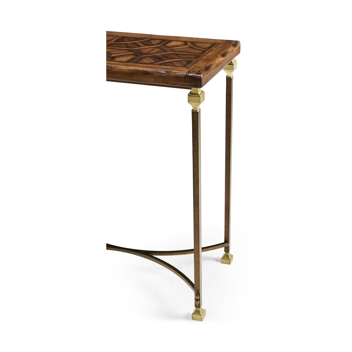 Argentinian Walnut Parquetry & Iron Console