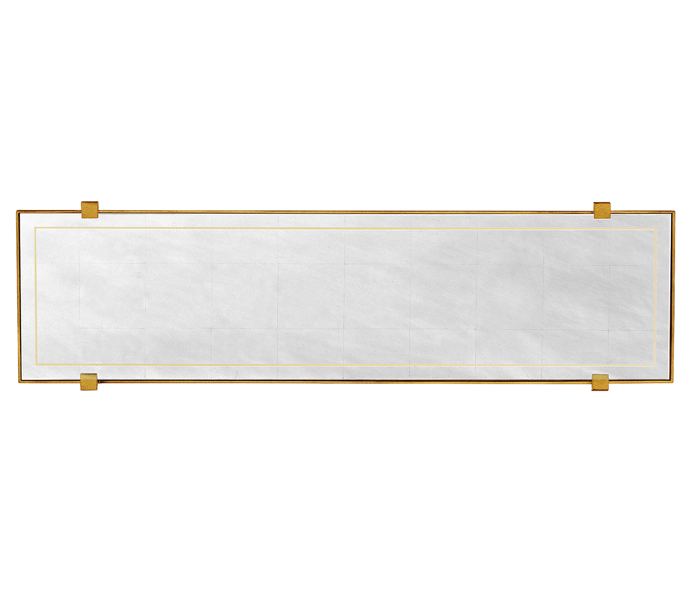 Églomisé & Gilded Iron Three-Tier Étagère