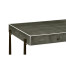 Anthracite Faux Shagreen Coffee Table with Bronze Base
