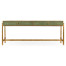 Green Faux Shagreen Coffee Table with Gilded Base