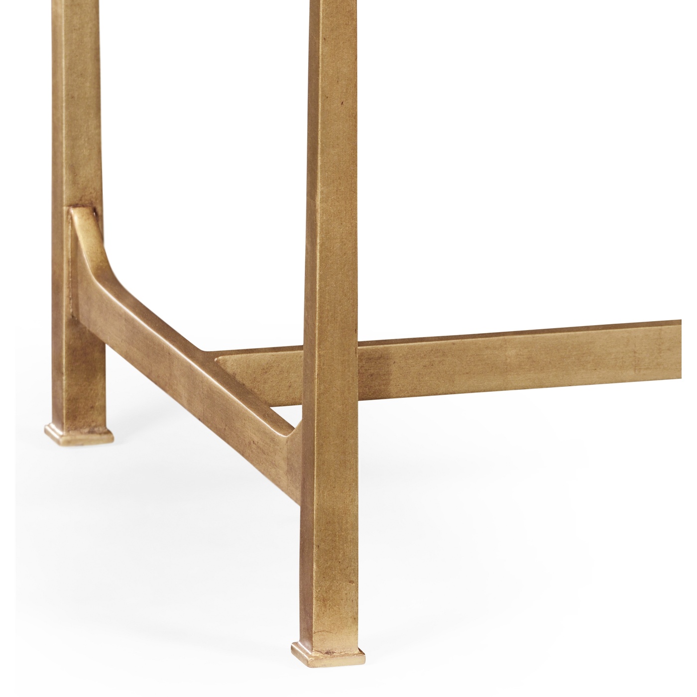 Green Faux Shagreen Coffee Table with Gilded Base