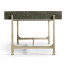 Anthracite Faux Shagreen Coffee Table with Silver Base