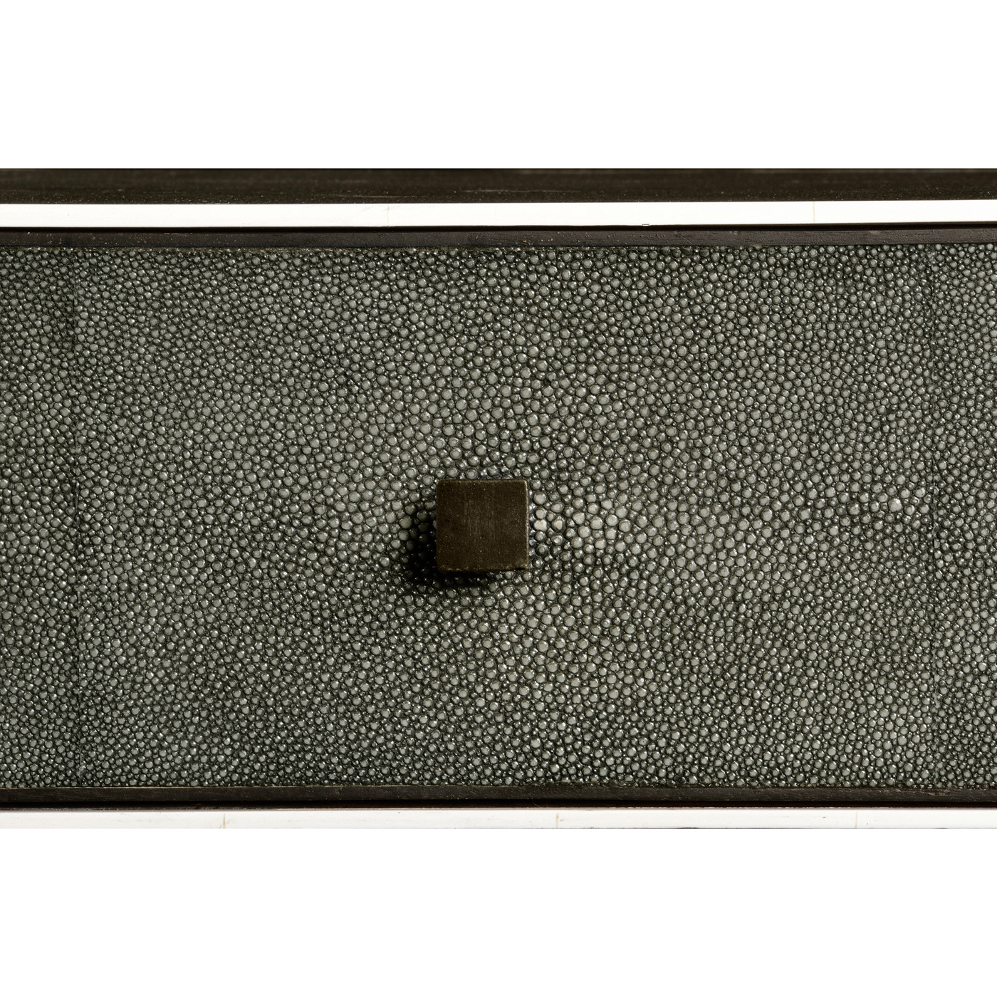 Anthracite Faux Shagreen & Bronze Console