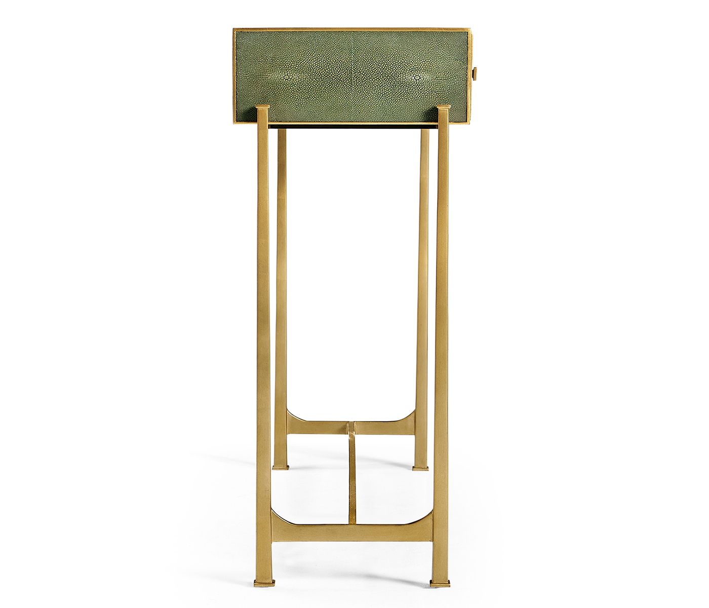 Green Faux Shagreen & Gilded Console 
