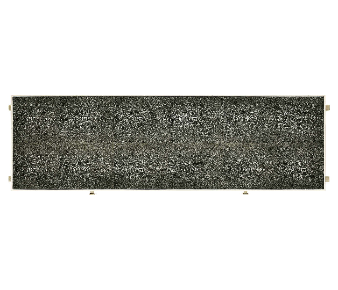 Faux Anthracite Shagreen & Silver Console