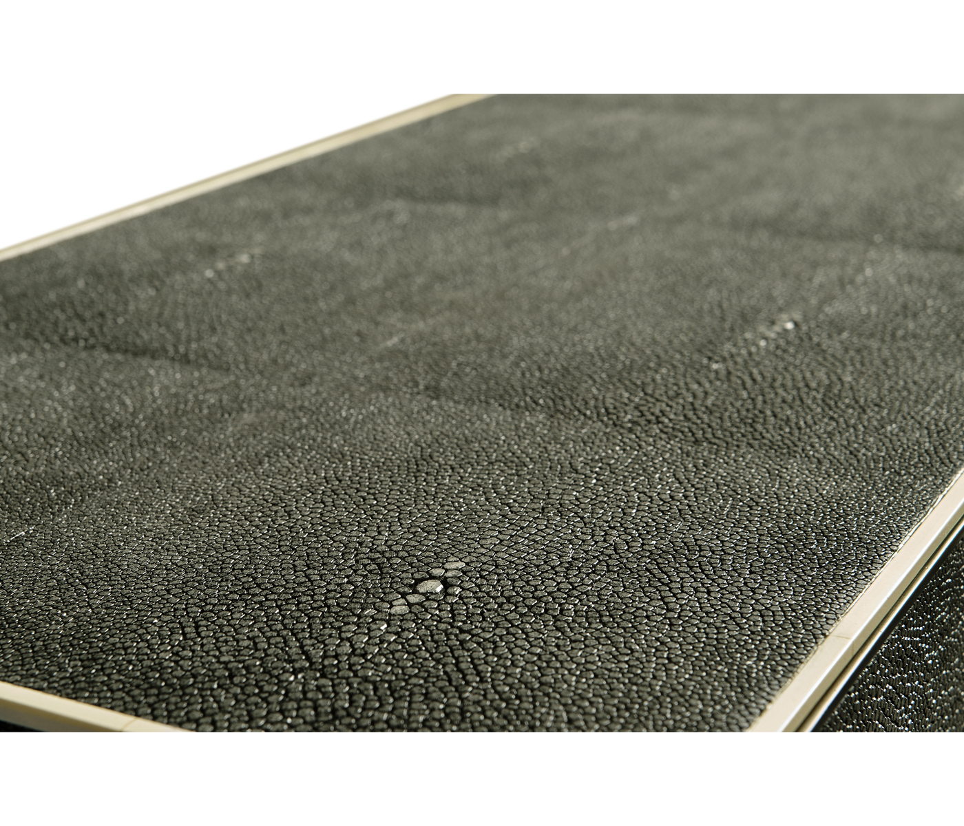 Faux Anthracite Shagreen & Silver Console