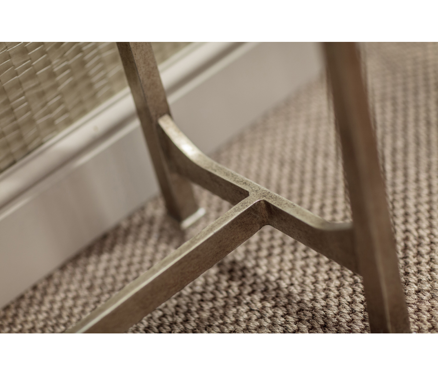 Faux Anthracite Shagreen & Silver Console