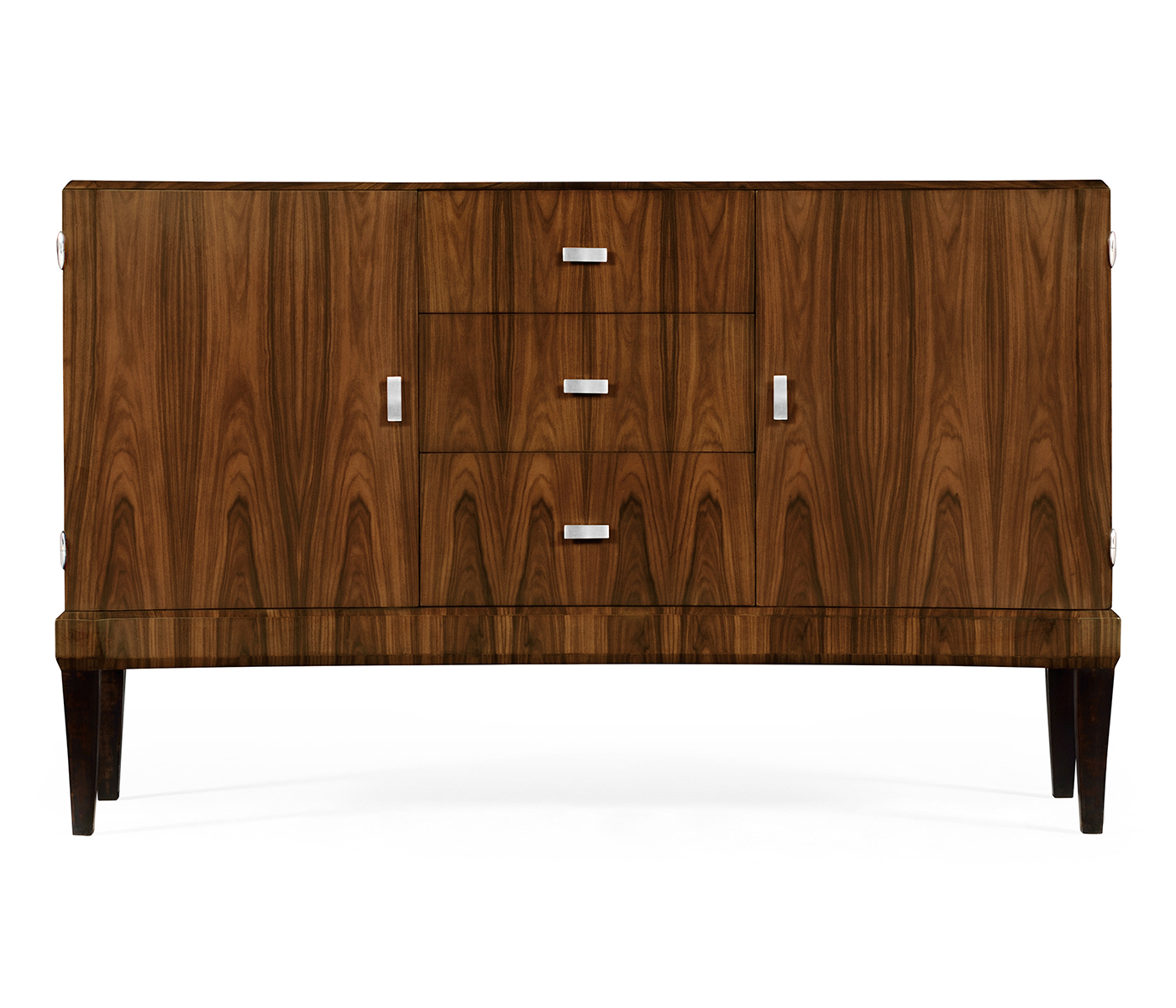 Art Deco curved sideboard with stainless steel (High lustre)