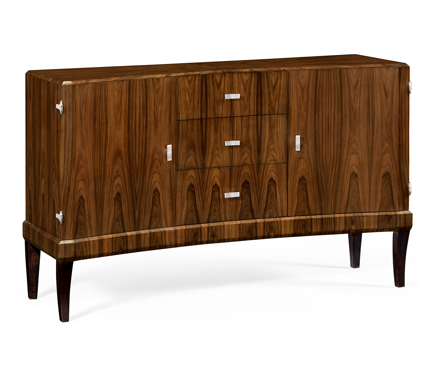 Art Deco curved sideboard with stainless steel (High lustre)